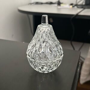 Elegant Crystal Pear trinket holder from Italy